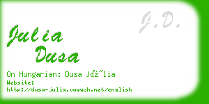 julia dusa business card